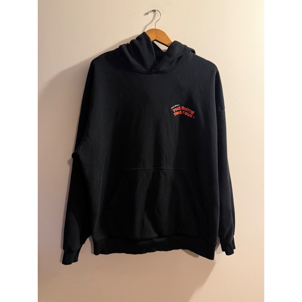 Zach Bryan The Quittin Time Tour 24 Hoodie Black Mens Large Concert Graphic